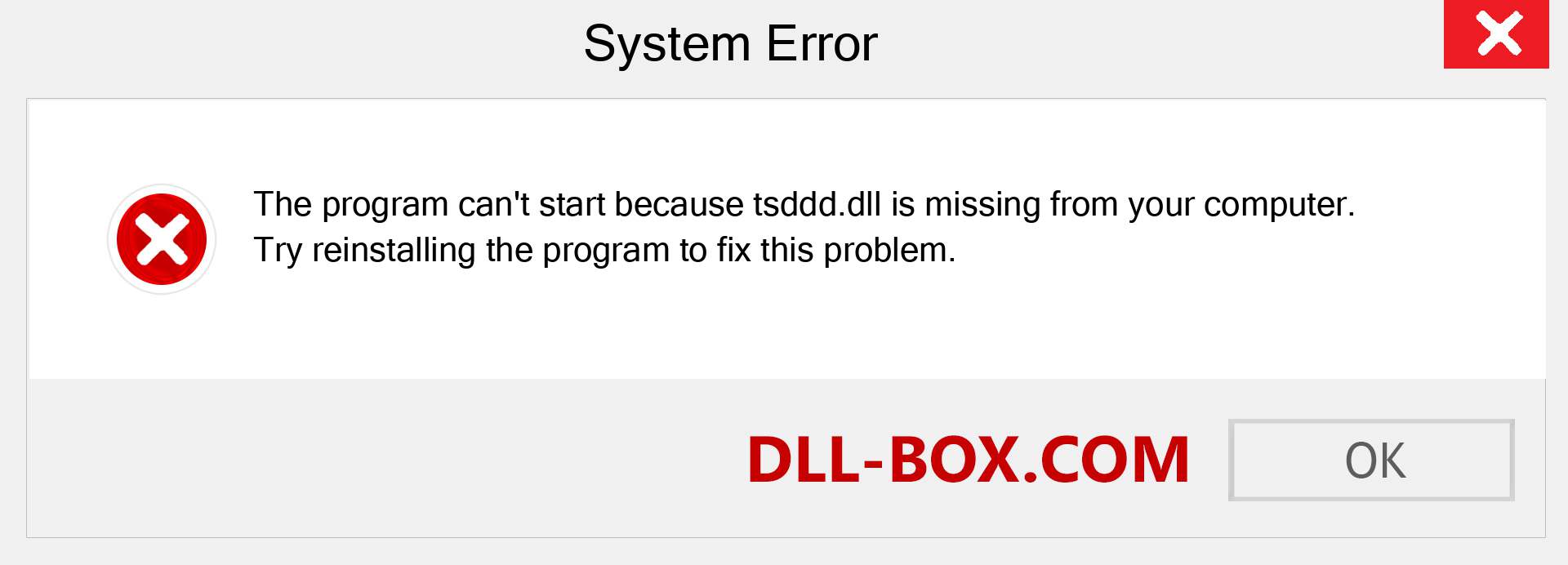  tsddd.dll file is missing?. Download for Windows 7, 8, 10 - Fix  tsddd dll Missing Error on Windows, photos, images