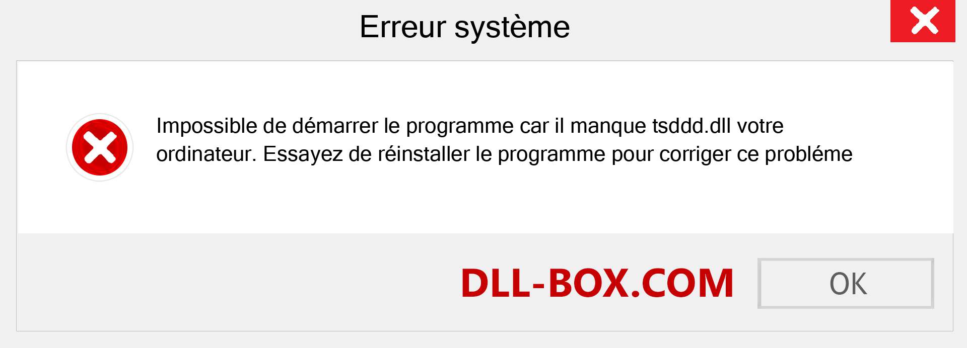 Le fichier tsddd.dll est manquant ?. Télécharger pour Windows 7, 8, 10 - Correction de l'erreur manquante tsddd dll sur Windows, photos, images